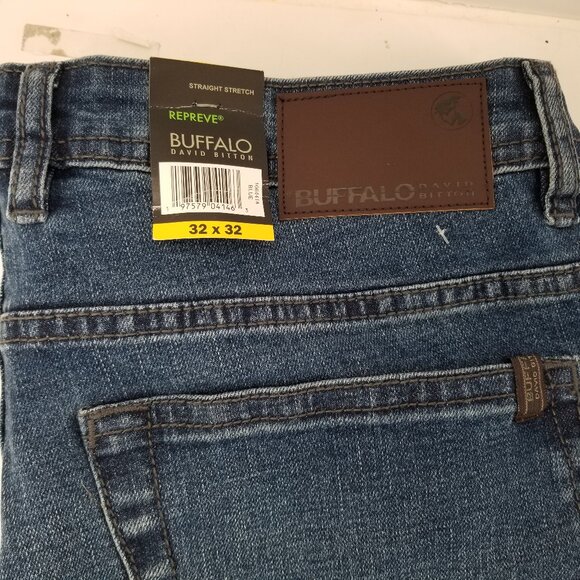 NWT Buffalo David Bitton Jackson Straight Repreve Stretch Denim Men's Size 32x32 - Picture 5 of 9